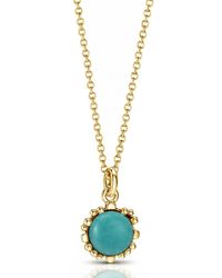 Unaloe - Ribes Vermeil Amazonite Necklace For – Luxury Round Gemstone Pendant - Lyst