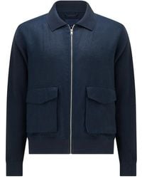 Guards London - Carter Linen & Knitted Casual Jacket - Lyst