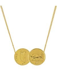 Katie Mullally - Double Irish 5P Coin Necklace - Lyst