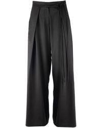 Una Berzina - Wide-Leg Trousers With Asymmetrical Closure - Lyst