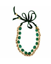 Persia Dona Jewelry - Raw Emerald X Vintage Chain Necklace - Lyst