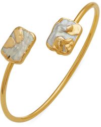 Dhwani Bansal - Adjustable Lune Bracelet With Baroque Pearls - Lyst