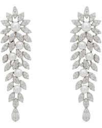 LÁTELITA London - Neutrals Marquise Drop Earrings Pearl - Lyst