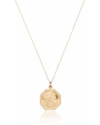 Lily & Roo - Solid St Christopher Octagonal Medallion Pendant Necklace - Lyst