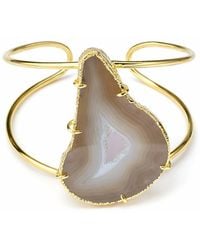 YAA YAA LONDON - Caramel Gemstone Summer Love Cuff Bracelet - Lyst