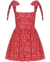 NAZLI CEREN - Audree Floral Print Poplin Mini Dress - Lyst