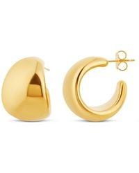 SHYMI - Curved Rounded Hoop Earrings - Lyst