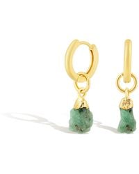 Formation Co. Jewellery - Mohica Emerald Hoops - Lyst