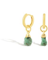 Formation Co. Jewellery - Mohica Emerald Hoops - Lyst