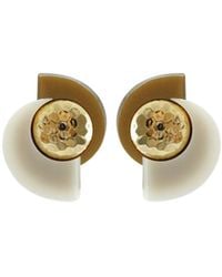Gissa Bicalho - Neutrals Earring Vortex Short Cream - Lyst