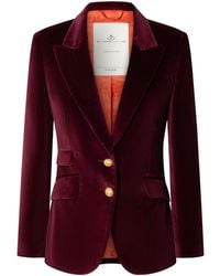 The Extreme Collection - Burgundy Velvet Blazer Oliva - Lyst