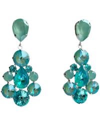 Laura Gray - Dazzling Crystal Post Earrings - Lyst