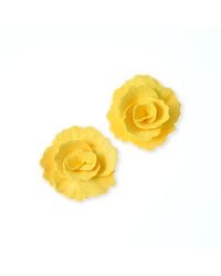 By Chavelli - Rosette Large Stud Earrings - Lyst
