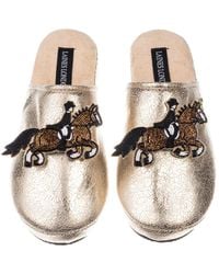 Laines London - Softie Slippers With Dressage Horse Brooches - Lyst