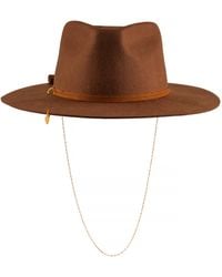 Shaded the Label - Pendower Coffee Fedora Hat With Sterling Jewellery - Lyst