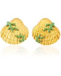 Milou Jewelry - Seashell Earrings With Light Coral - Lyst