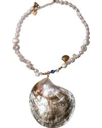 Babaloo - Mother-Of-Pearl & Freshwater Pearl Statement Necklace - Lyst