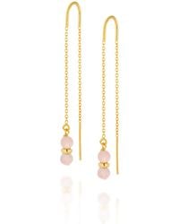 Nellou Jewellery - Fall Birthstone Earrings October Opal Plated Sterling - Lyst