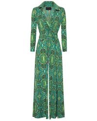 Beatrice von Tresckow - Sage Paisley Wide Leg Jumpsuit - Lyst