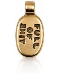 The Lila Lobster - Rose Full Of Sh*T Charm Bronze - Lyst