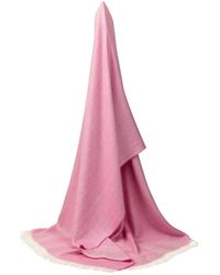 Kinalba - Marquee Lipstick Herringbone Cashmere & Silk Stole - Lyst