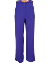 Lalipop Design - Fluid Drill Pants With Adjustable Jacquard Belt - Lyst