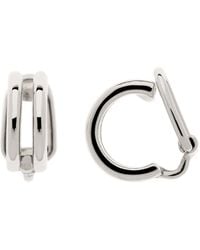 Emma Holland Jewellery - Platinum Double Hoop Mini Clip Earrings - Lyst