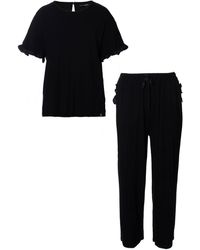 Pretty You London - Bamboo Frill Tee Trouser Set In - Lyst