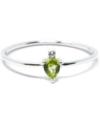 NASI SILVER - Pear Atarah Ring- Peridot & Topaz - Lyst