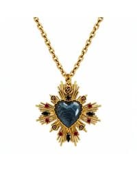 Vstyle - Sacred Heart Statement Necklace – Smoky - Lyst