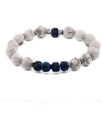 Ebru Jewelry - Spiritual Beaded White & Blue Energy Bracelet - Lyst