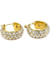 Superdivajewellery - Crystal Hoop Earrings - Lyst