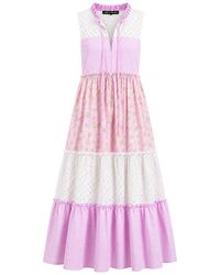 Cara & The Sky - Maisie Floral Gingham Maxi Dress - Lyst