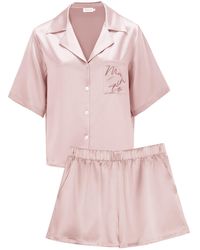 Manitu - Remington Silk Short Pajama Set - Lyst