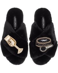 Laines London - Classic Laines Slippers With Caviar & Glass Of Champers Brooches - Lyst