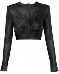 AGGI by HALEWSKI - Meg Pearl Crop Top - Lyst