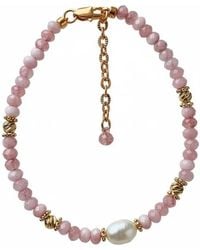 Angel Barocco - Crystal & Freshwater Pearl Bracelet - Lyst