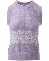 Fully Fashioning - Mahalia Crochet Knit Vest - Lyst