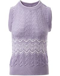 Fully Fashioning - Mahalia Crochet Knit Vest - Lyst