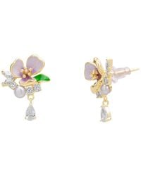 Spero London - Pansy Floral Earring - Lyst