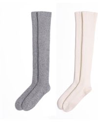 Voya - Neutrals Cashmere Wool Long Socks Gift Set - Lyst