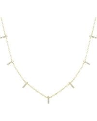 KAMARIA - Bar Choker Necklace With Crystals - Lyst