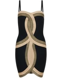 Sour Figs - Contrast Panel Bandage Mini Dress - Lyst
