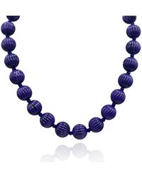 Michael Nash Jewelry - Vicenza Amethyst Carved Sixteen And Half Inches Melon Bead Necklace - Lyst