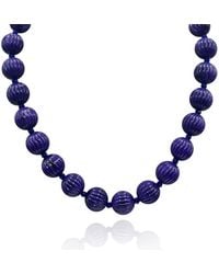 Michael Nash Jewelry - Vicenza Amethyst Carved Sixteen And Half Inches Melon Bead Necklace - Lyst