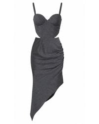 AVENUE No.29 - Cut-Out Wool Corset Dress - Lyst