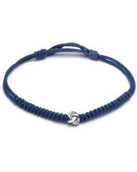 With Love Darling - Knot String Bracelet Siver - Lyst