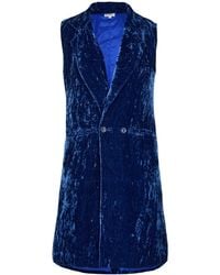 At Last - Long Silk Velvet Waistcoat - Lyst