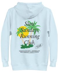 Anchor and Crew - Sky Palm Tree Slow Sundays Running Club Cotton Blend Hoodie - Lyst