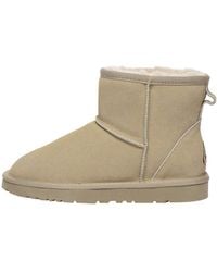 EverAu Australia - Neutrals Ostrich Leather Short Boots - Lyst